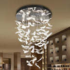 Aetherial Glass Leaf Chandelier
