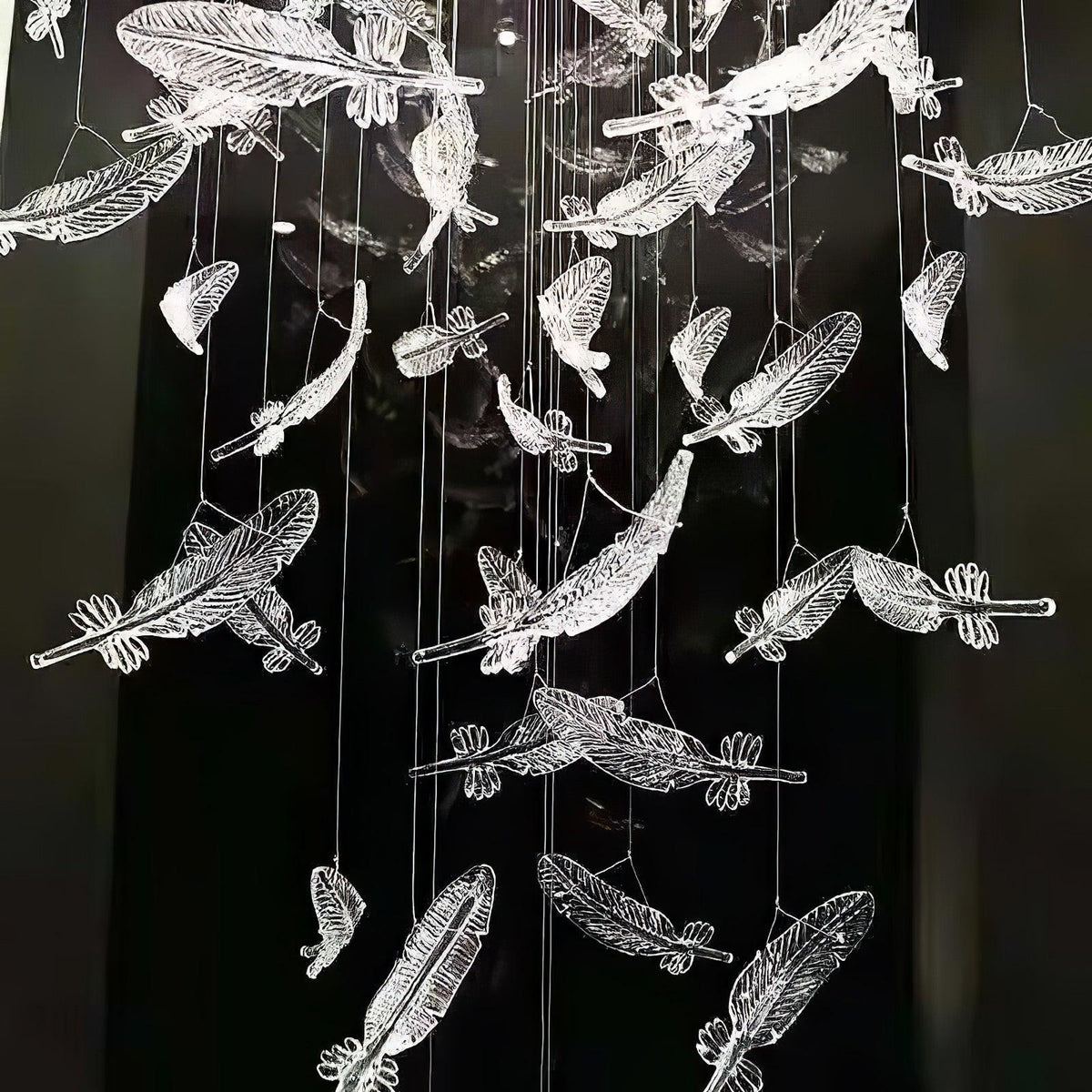 Aetherial Glass Leaf Chandelier