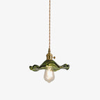 Nerisse Brass & Glass Vintage Pendant Light