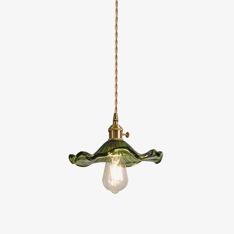 Nerisse Brass & Glass Vintage Pendant Light