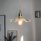 Nerisse Brass & Glass Vintage Pendant Light