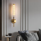 Cemaros Premium Linear Brass Glass Wall Light