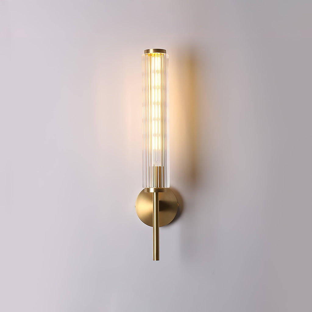 Cemaros Premium Linear Brass Glass Wall Light