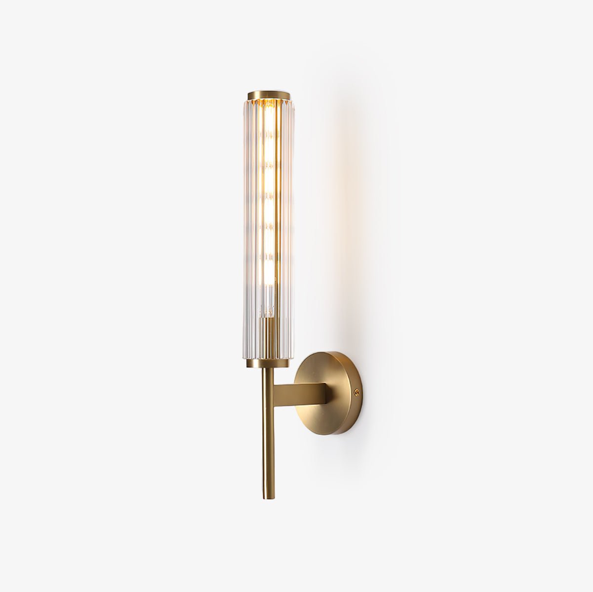 Cemaros Premium Linear Brass Glass Wall Light