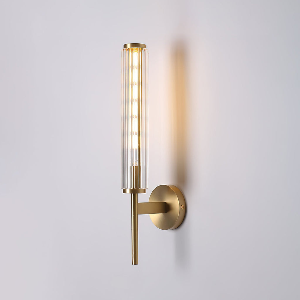Cemaros Premium Linear Brass Glass Wall Light