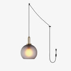 Solara Pendant Lamp Frosted Glass Swag Adjustable