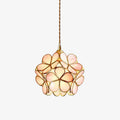 Lustra Pendant Lamp Glass Petal Shaped Kitchen