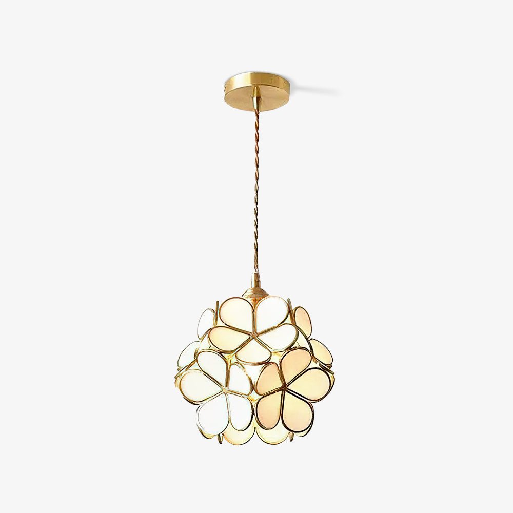 Lustra Pendant Lamp Glass Petal Shaped Kitchen