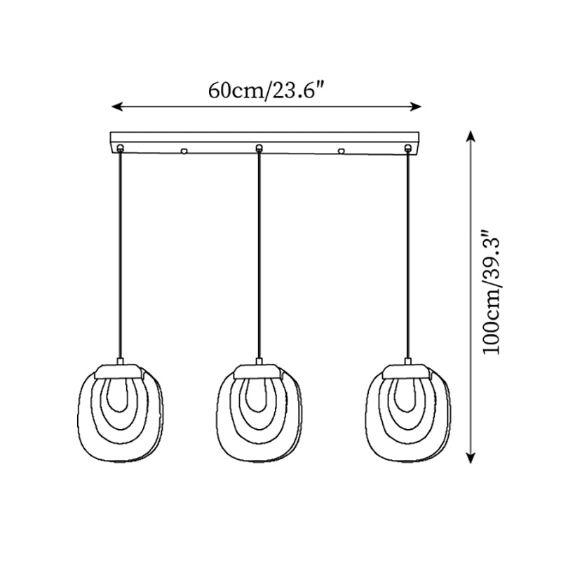 Avesia Minimalist Glass Pendant Light
