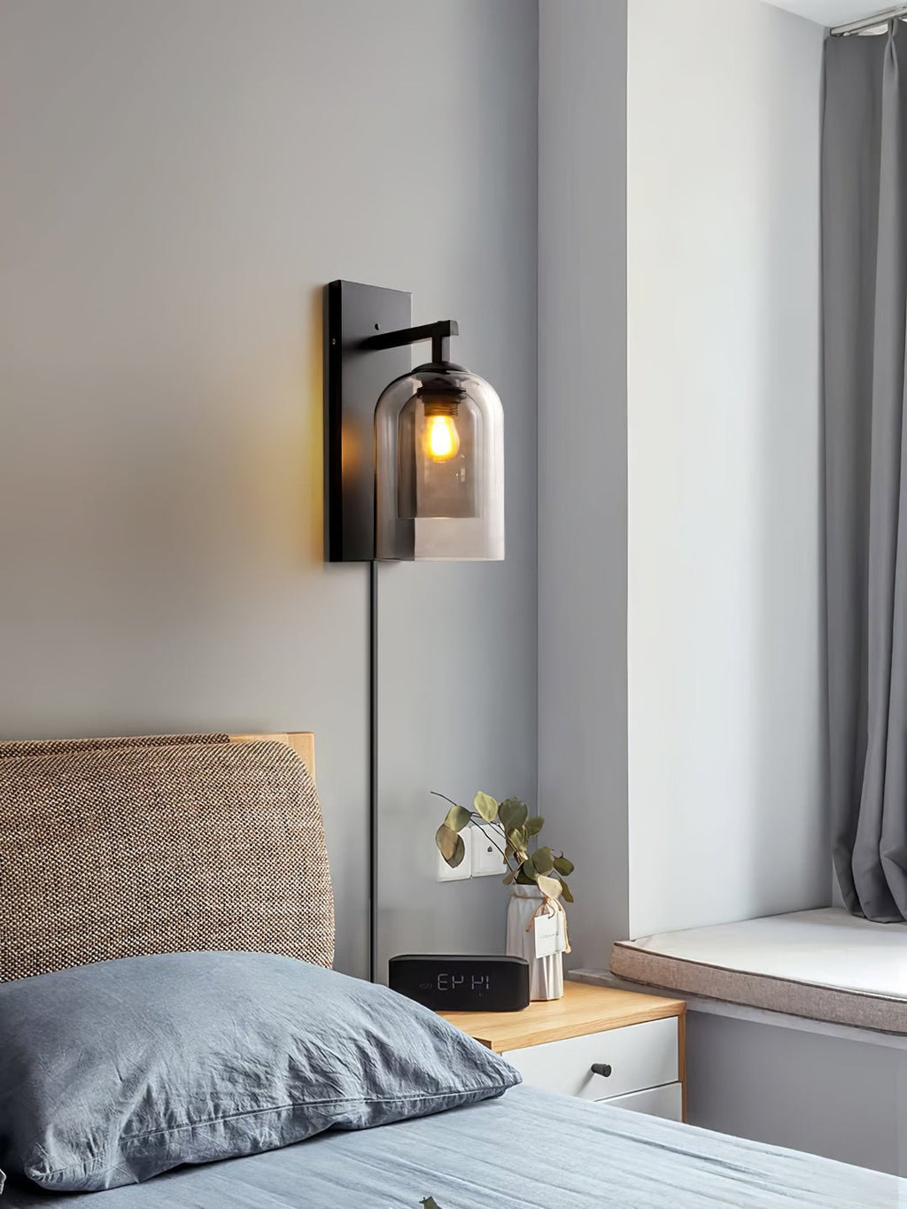 Mora Nordic Art Tubular Plug-in Glass Wall Lamp