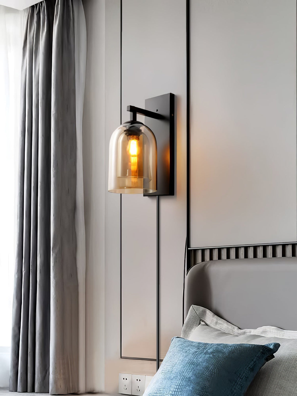 Mora Nordic Art Tubular Plug-in Glass Wall Lamp