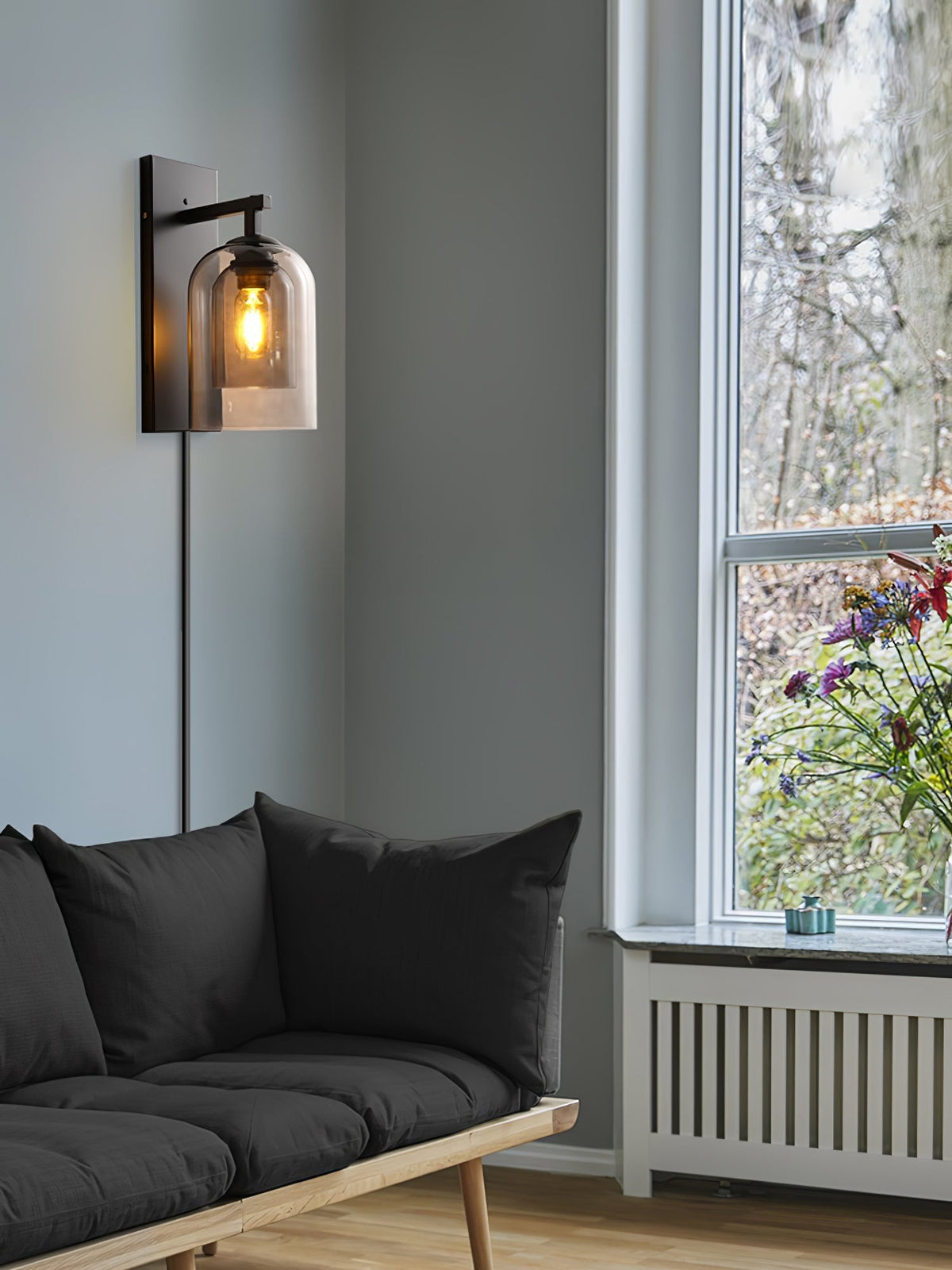 Mora Nordic Art Tubular Plug-in Glass Wall Lamp