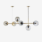 Lustra Pendant Lamp Orb Brass Glass for Living Room