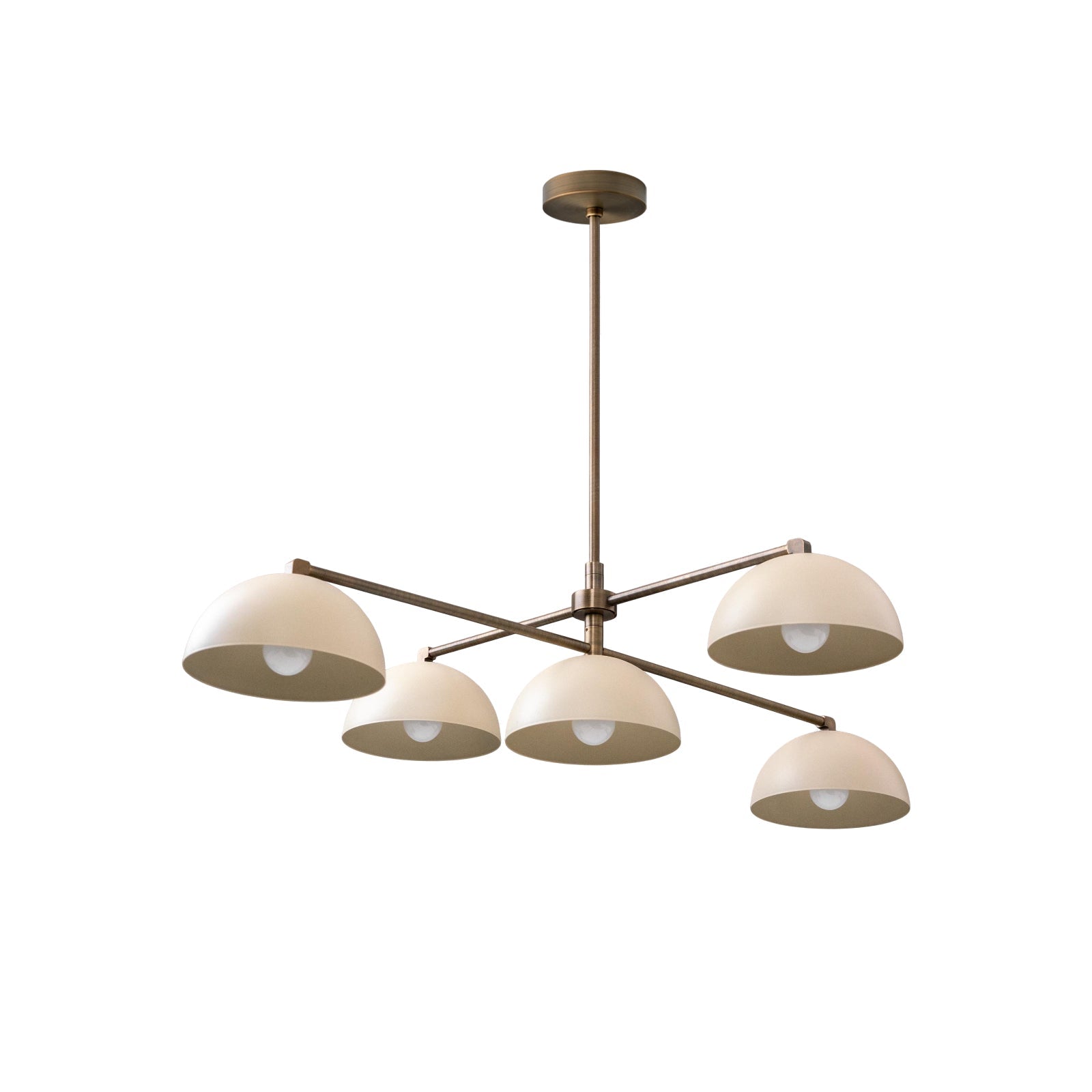 Vosole Vintage Industrial Linear Brass Chandelier