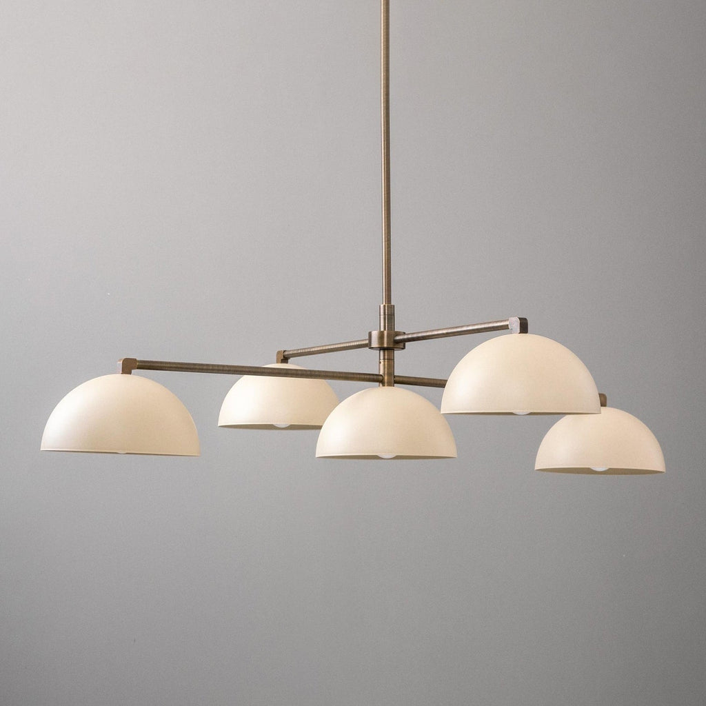 Vosole Vintage Industrial Linear Brass Chandelier