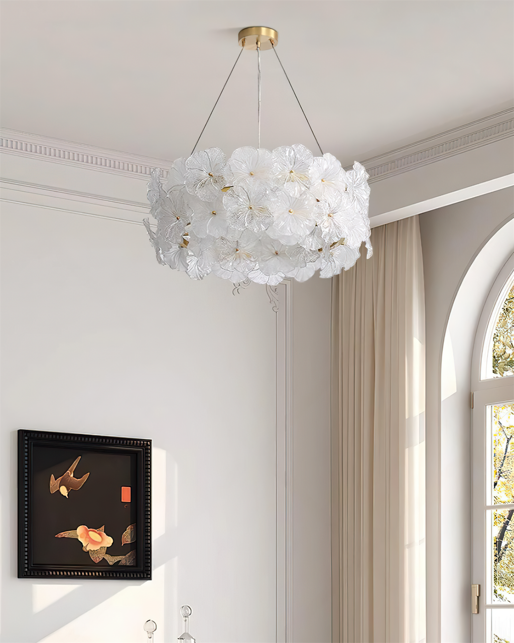 Glezen Chandelier Glass Petal Floral
