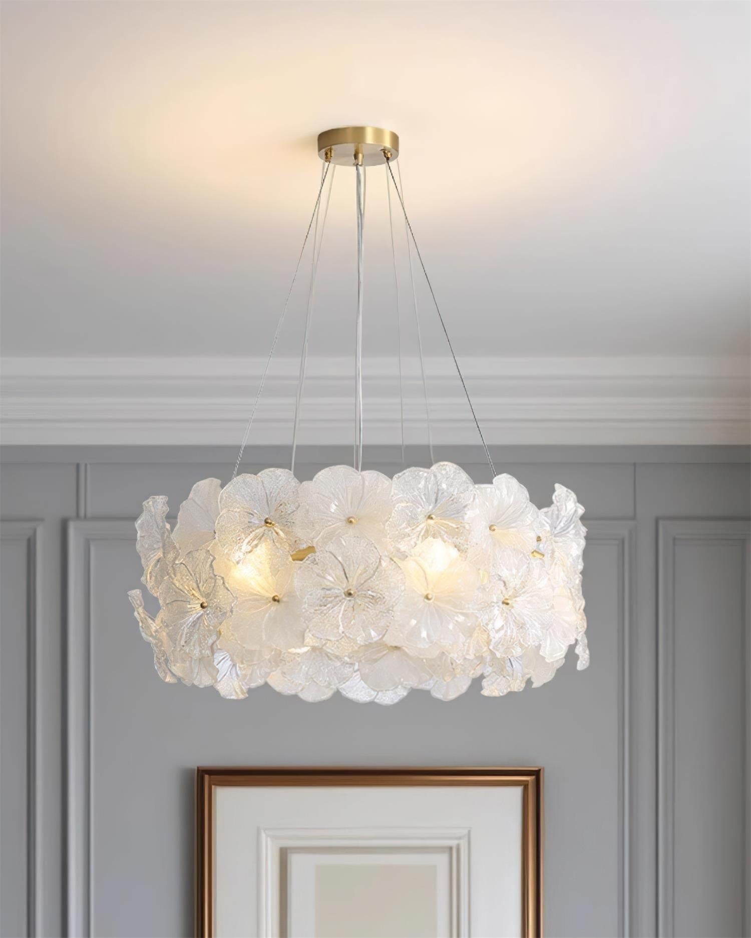 Glezen Chandelier Glass Petal Floral