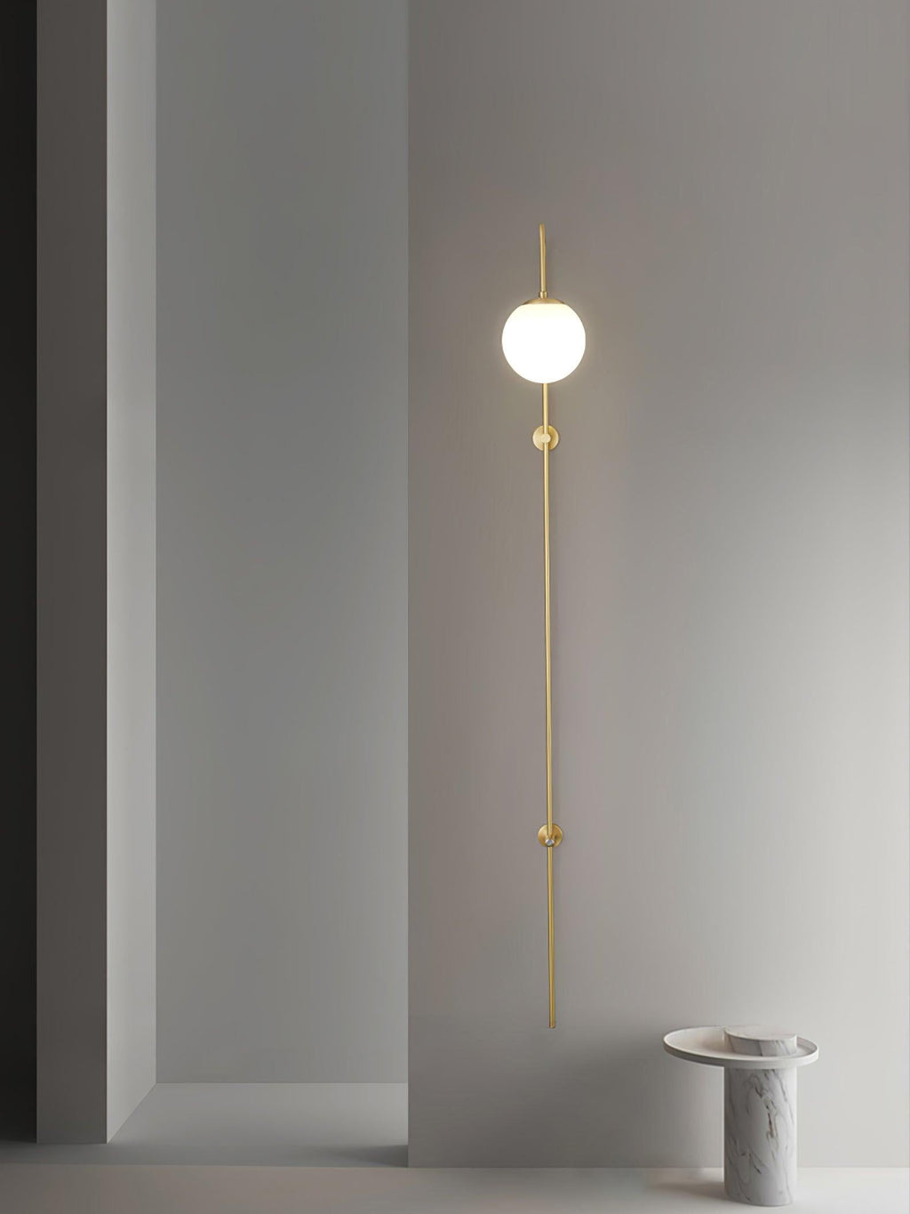 Nyvaris Modern Minimalist Globe Brass Glass Sconce Wall lamp