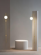 Nyvaris Modern Minimalist Globe Brass Glass Sconce Wall lamp