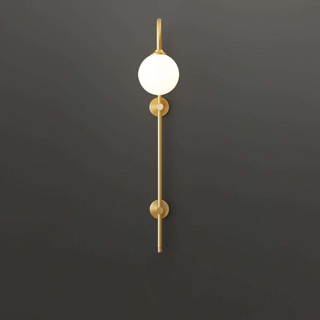 Nyvaris Modern Minimalist Globe Brass Glass Sconce Wall lamp