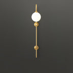 Nyvaris Modern Minimalist Globe Brass Glass Sconce Wall lamp