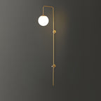 Nyvaris Modern Minimalist Globe Brass Glass Sconce Wall lamp