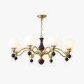 Aurora Globe Orb Walnut Chandelier