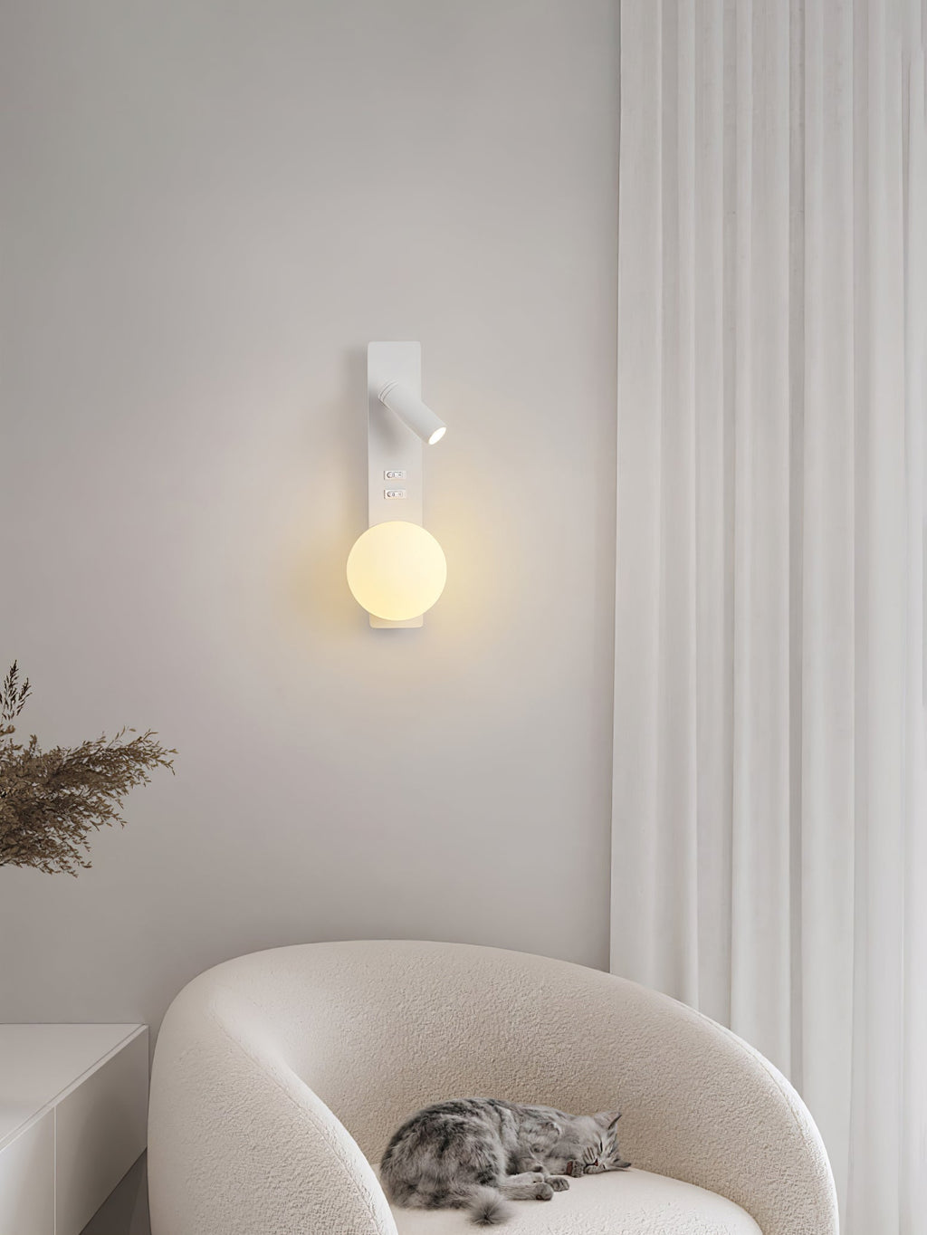 Alraeion Modern Minimalist Slim Glass Wall lamp