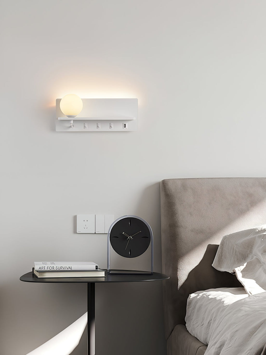 Alraeion Modern Minimalist Slim Glass Wall lamp