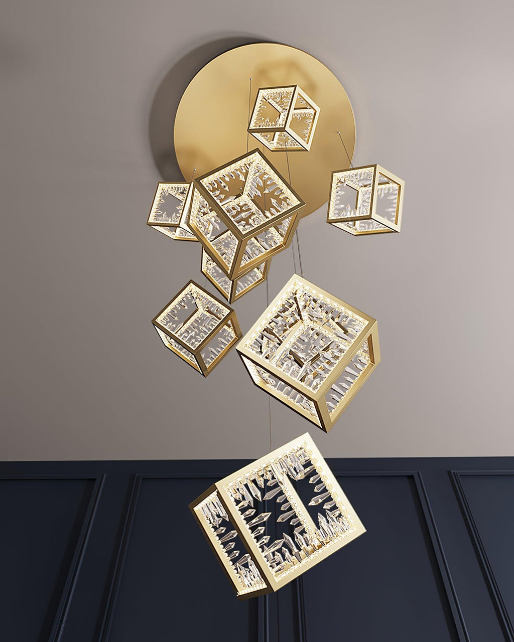 Kristy  Gold Chandelier Mulit-Head