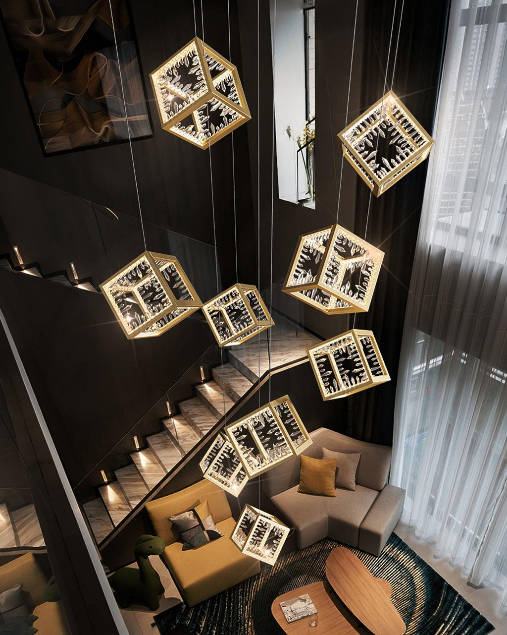 Kristy  Gold Chandelier Mulit-Head