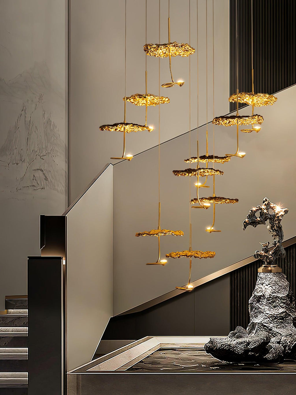 Aureate Artistic Brass Chandelier