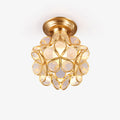 Ullaeiel Postmodern Luxury Bloom Golden Glass Ceiling Light