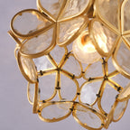 Ullaeiel Postmodern Luxury Bloom Golden Glass Ceiling Light