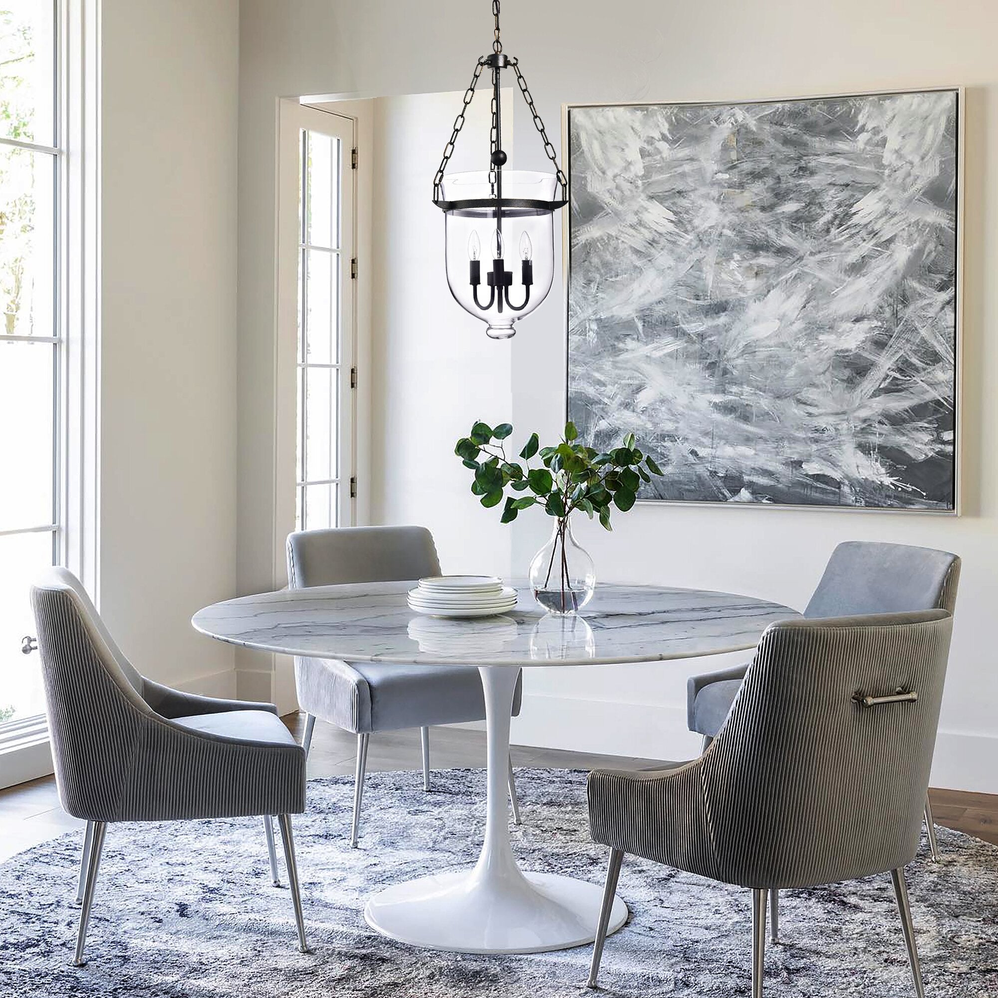 Avshaora Vintage Industrial Glass Pendant Light