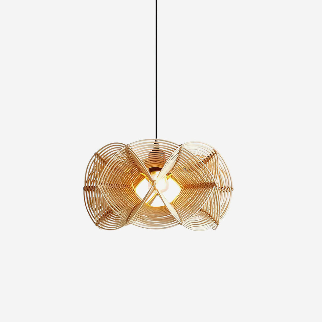Golven Pendant Lamp Woven Rattan Organic Artistic