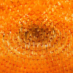 Aurora Chandelier Amber Drum Glass