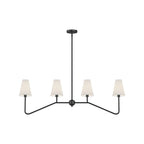 Lustra Chandelier Brass Curved Beige Linear