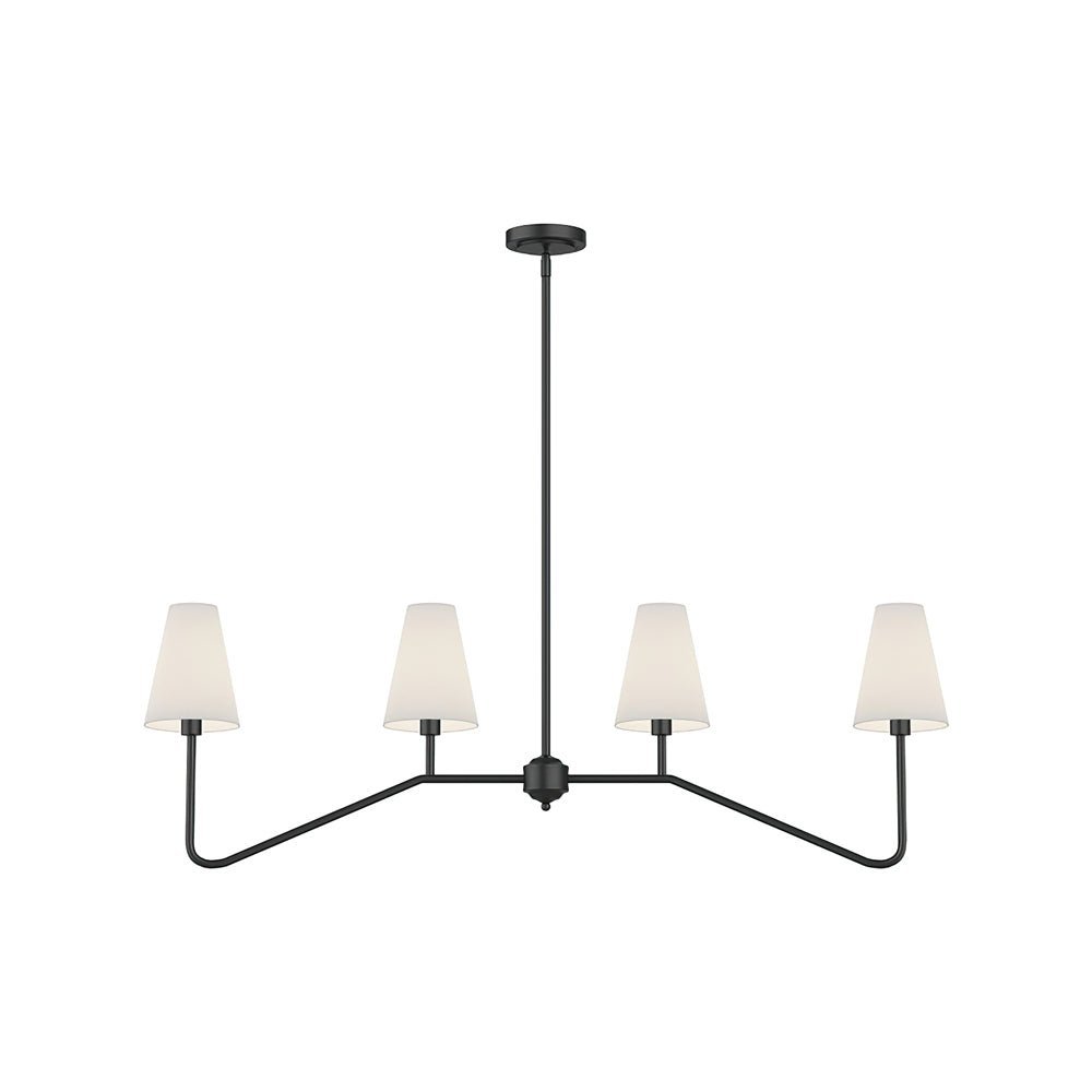 Lustra Chandelier Brass Curved Beige Linear