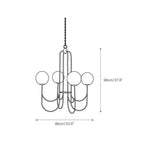 Arcana Globe  Glass Chandelier