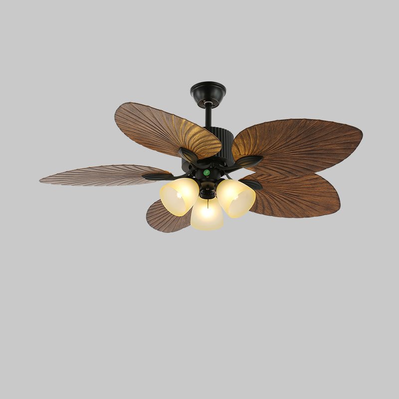 Alora Tropical Wood Ceiling Fan Light