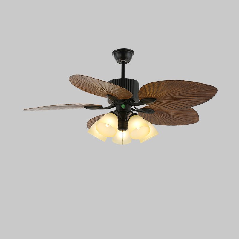 Alora Tropical Wood Ceiling Fan Light