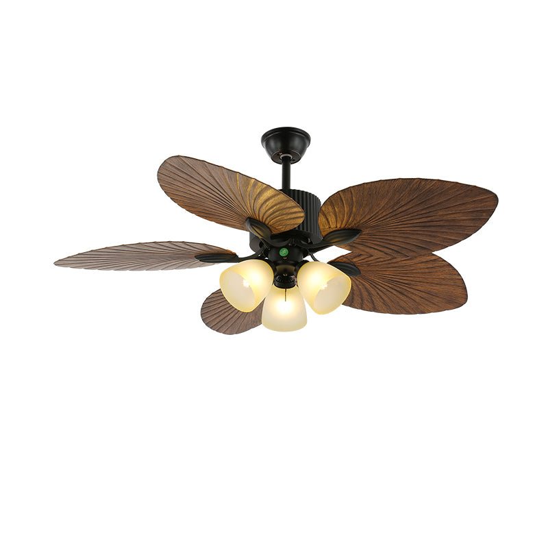 Alora Tropical Wood Ceiling Fan Light