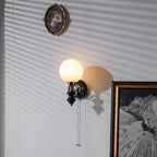 Duvin Frosted Glass Vintage Wall Lamp