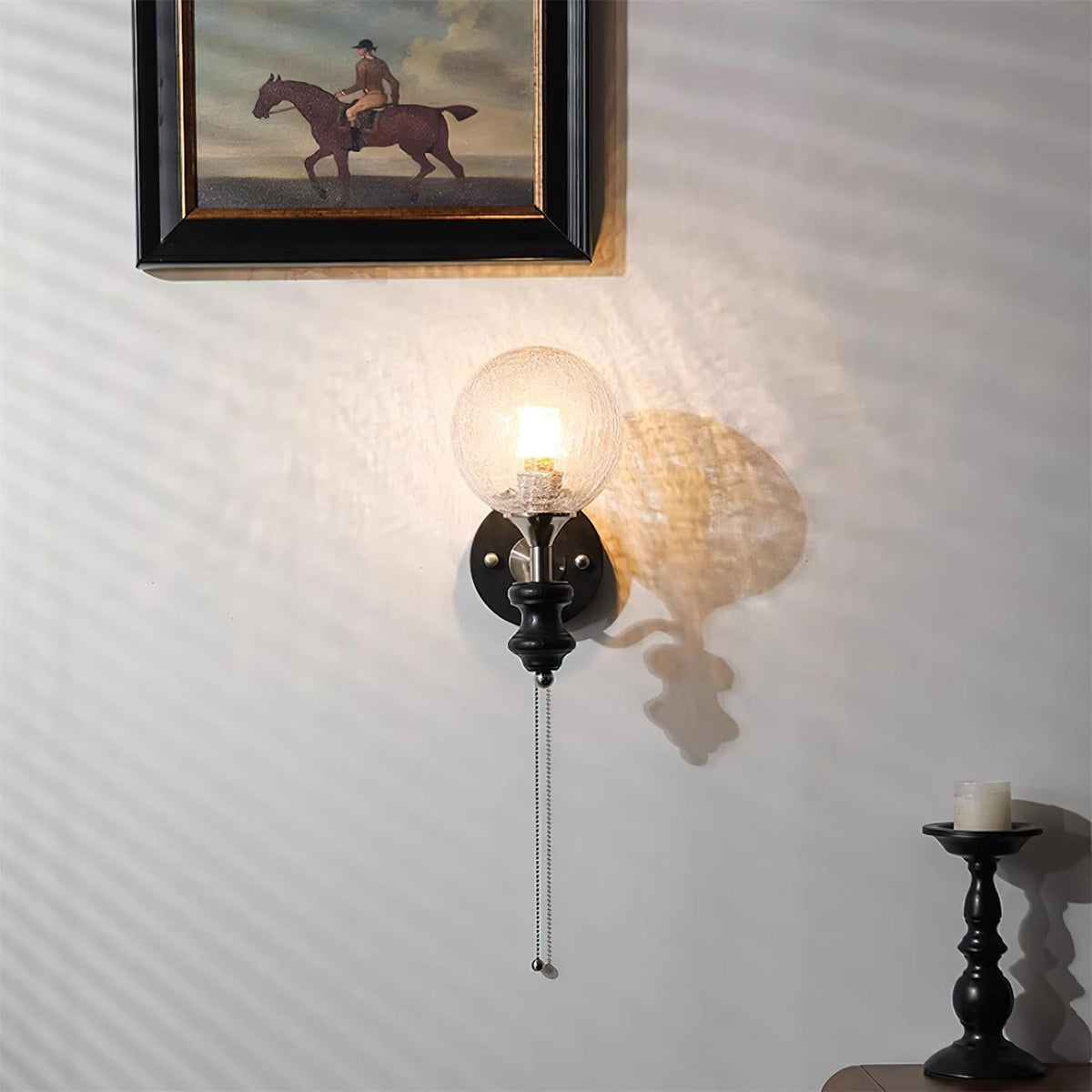 Duvin Frosted Glass Vintage Wall Lamp