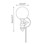 Duvin Frosted Glass Vintage Wall Lamp