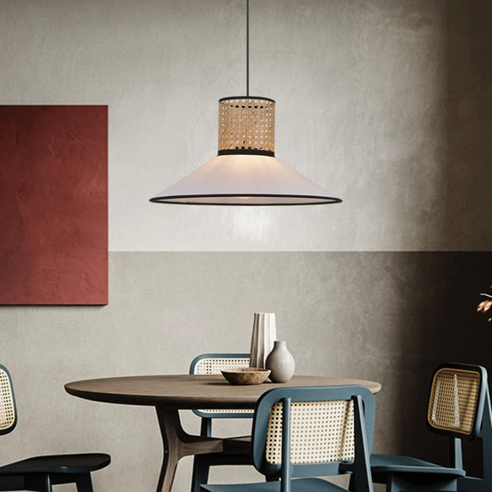 Ritta Modern Rattan FabricPendant Light