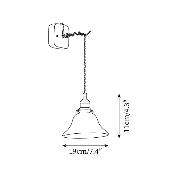 Bell Wall Lamp Brass Green Modern