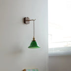 Bell Wall Lamp Brass Green Modern