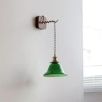 Bell Wall Lamp Brass Green Modern